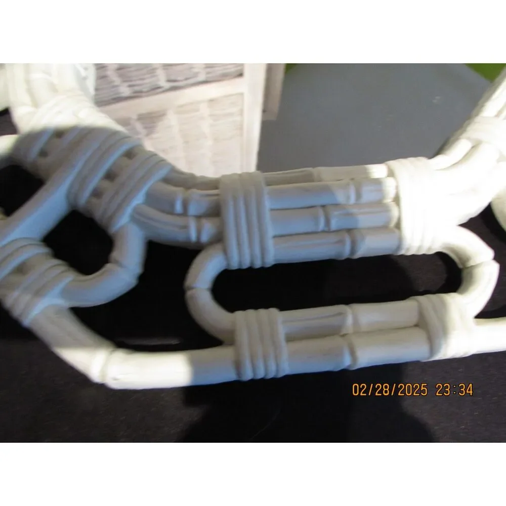 Homco faux rattan vintage wall mirror white gallery wall
